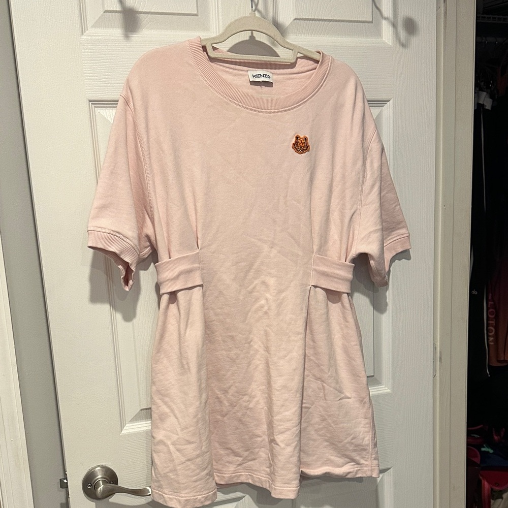 Kenzo Light Pink Dress with Embroidered Patch - Picture 2 of 4